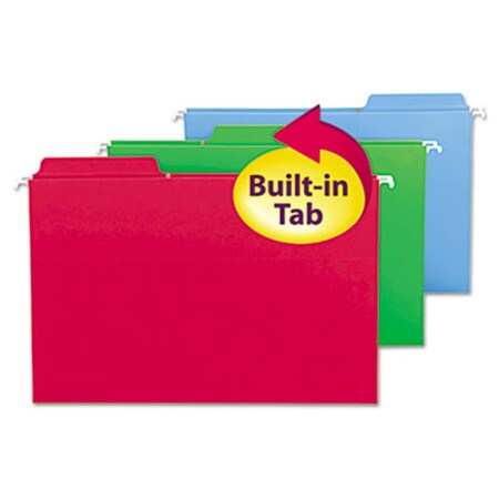 Smead FasTab Hanging Folders  Legal  Assorted  20-Box SM31477